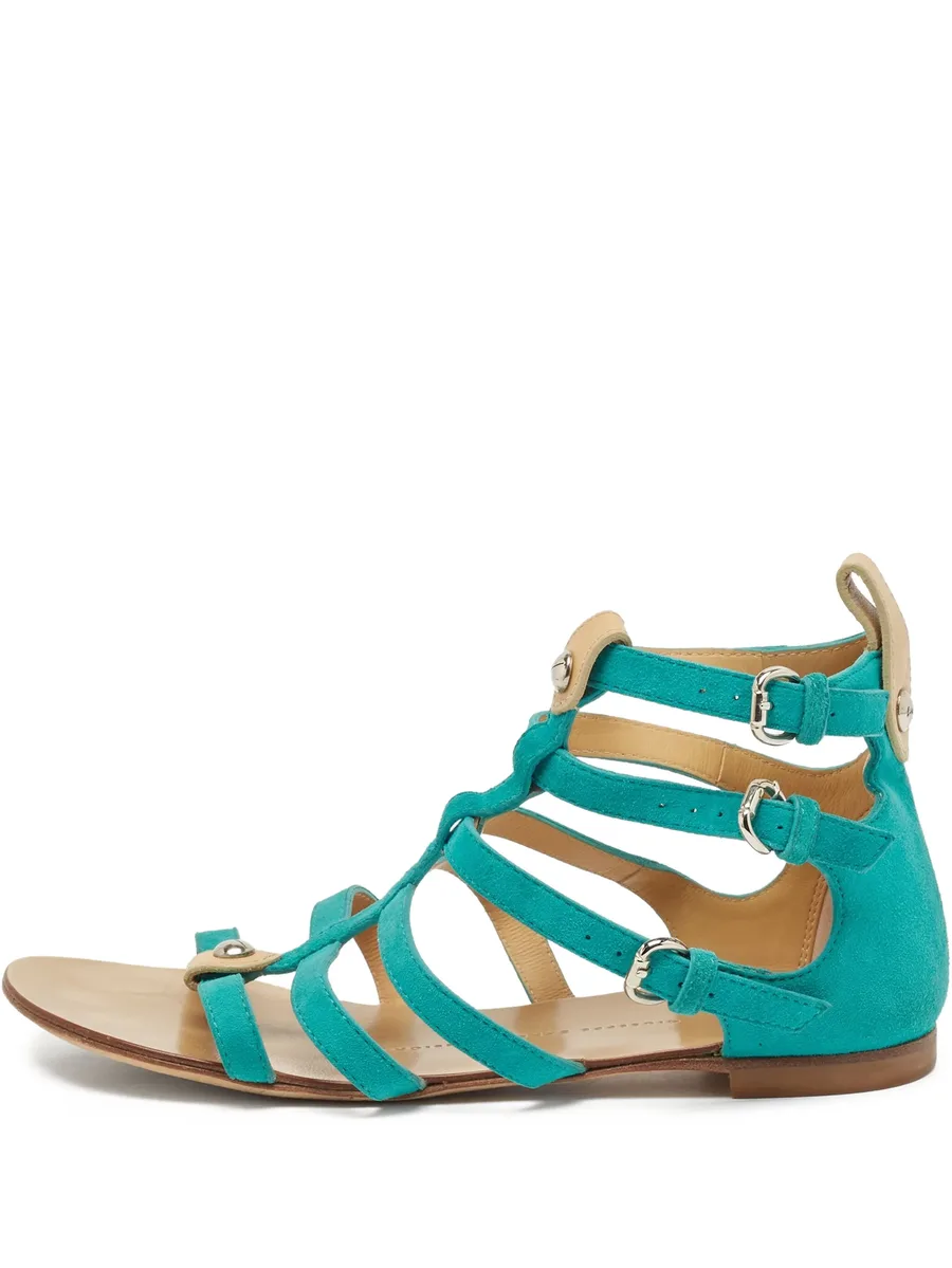 pre-owned strappy flat sandals 2