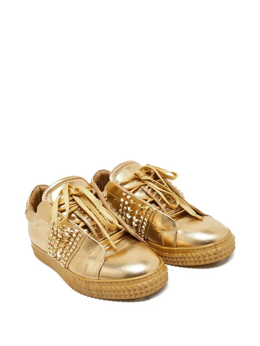 studded leather sneakers 3