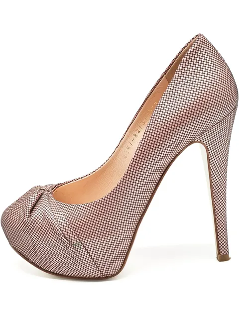 125mm knot-embellished heeled pumps