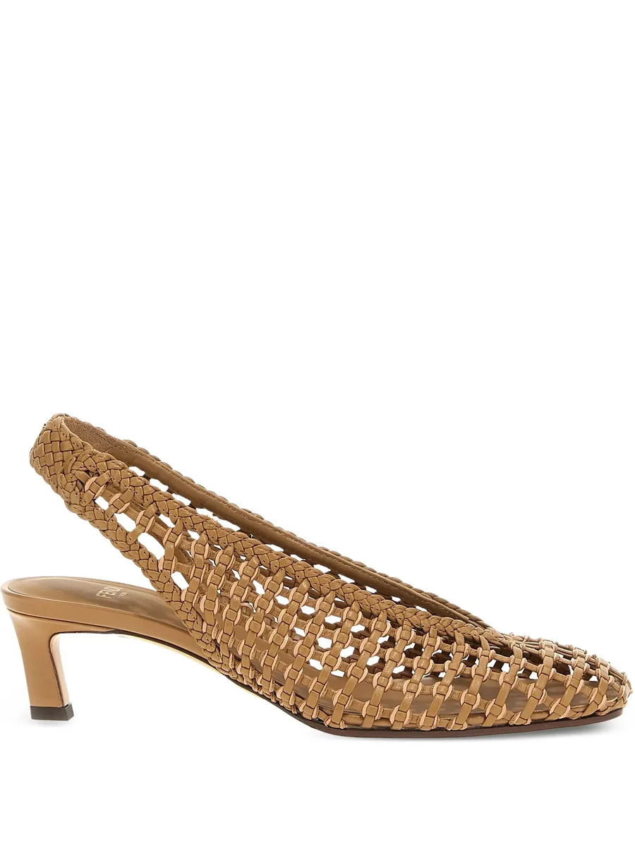 46mm woven slingback pumps 2