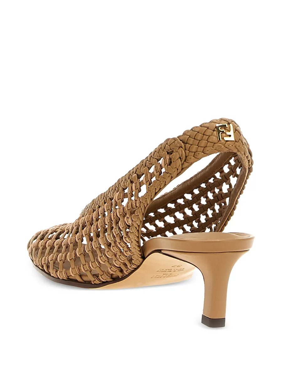 46mm woven slingback pumps 6