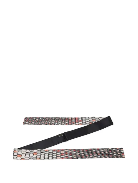 geometric-print silk scarf