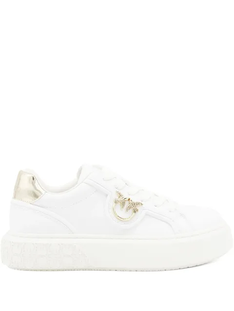 metallic-detail bird-embellishment sneakers