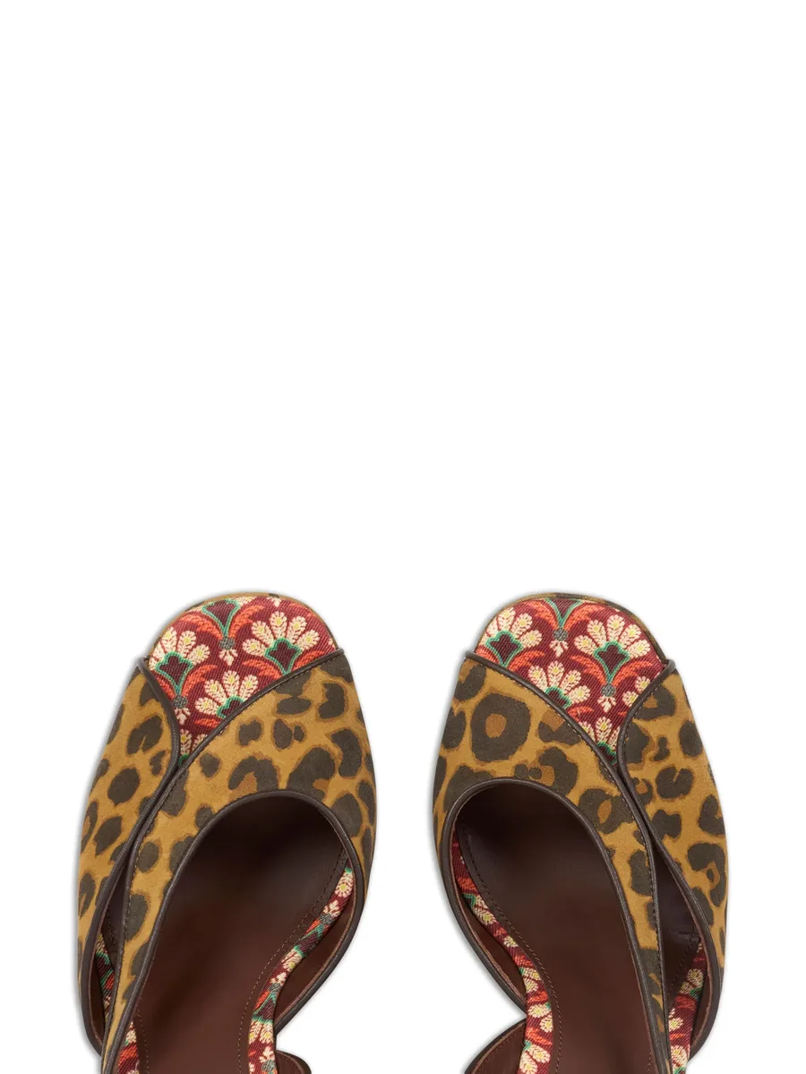 suede platform sandals with animal-motif 8